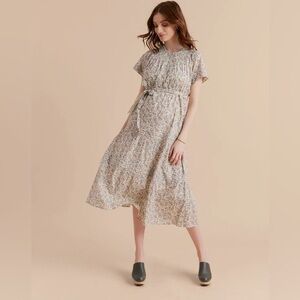 Maternity Smoked Floral Maxi Dress